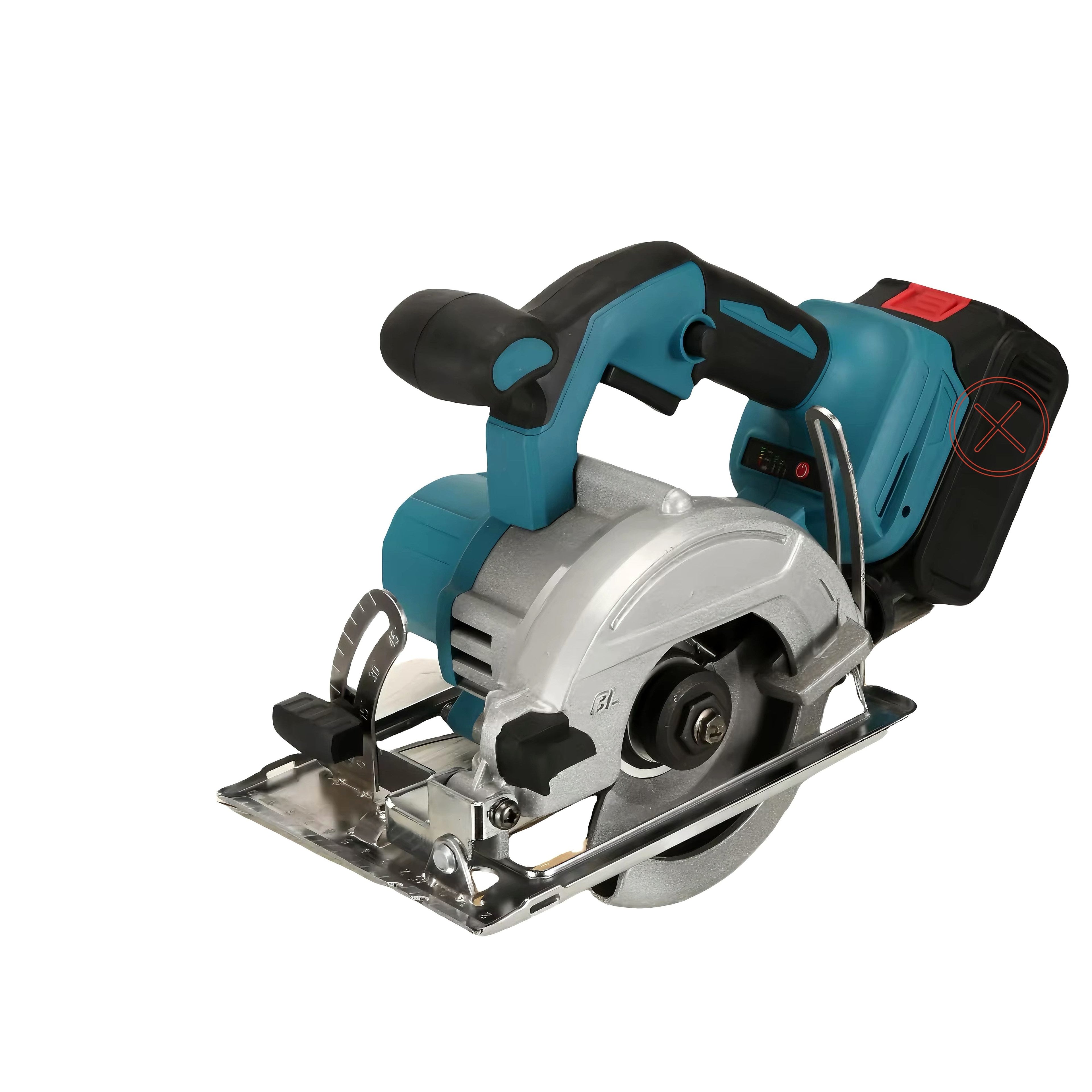 ◎5-Inch Cordless Circular Saw with Two Batteries and Charger
