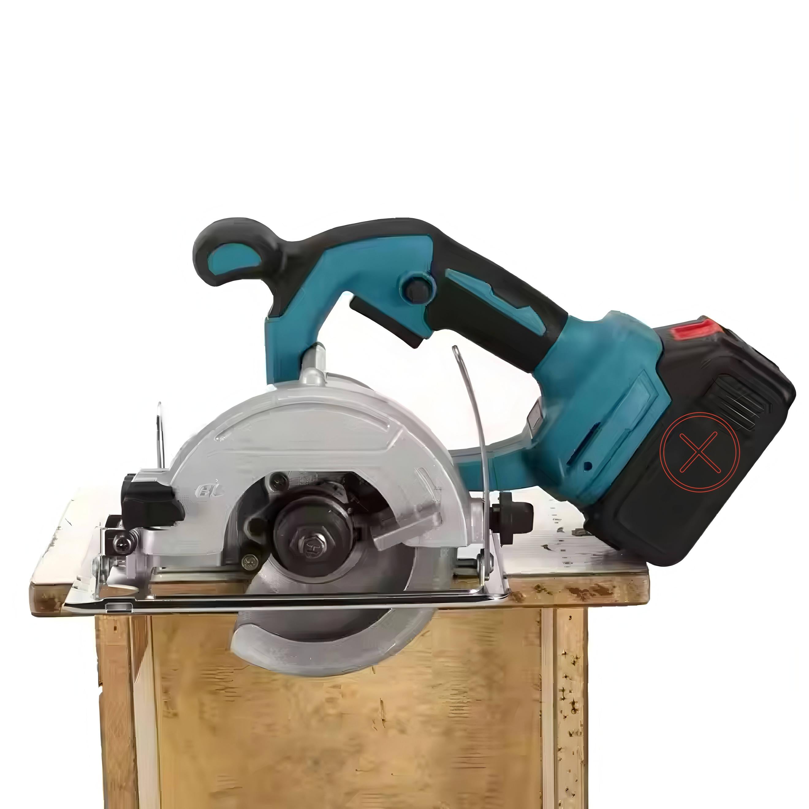 ◎5-Inch Cordless Circular Saw with Two Batteries and Charger