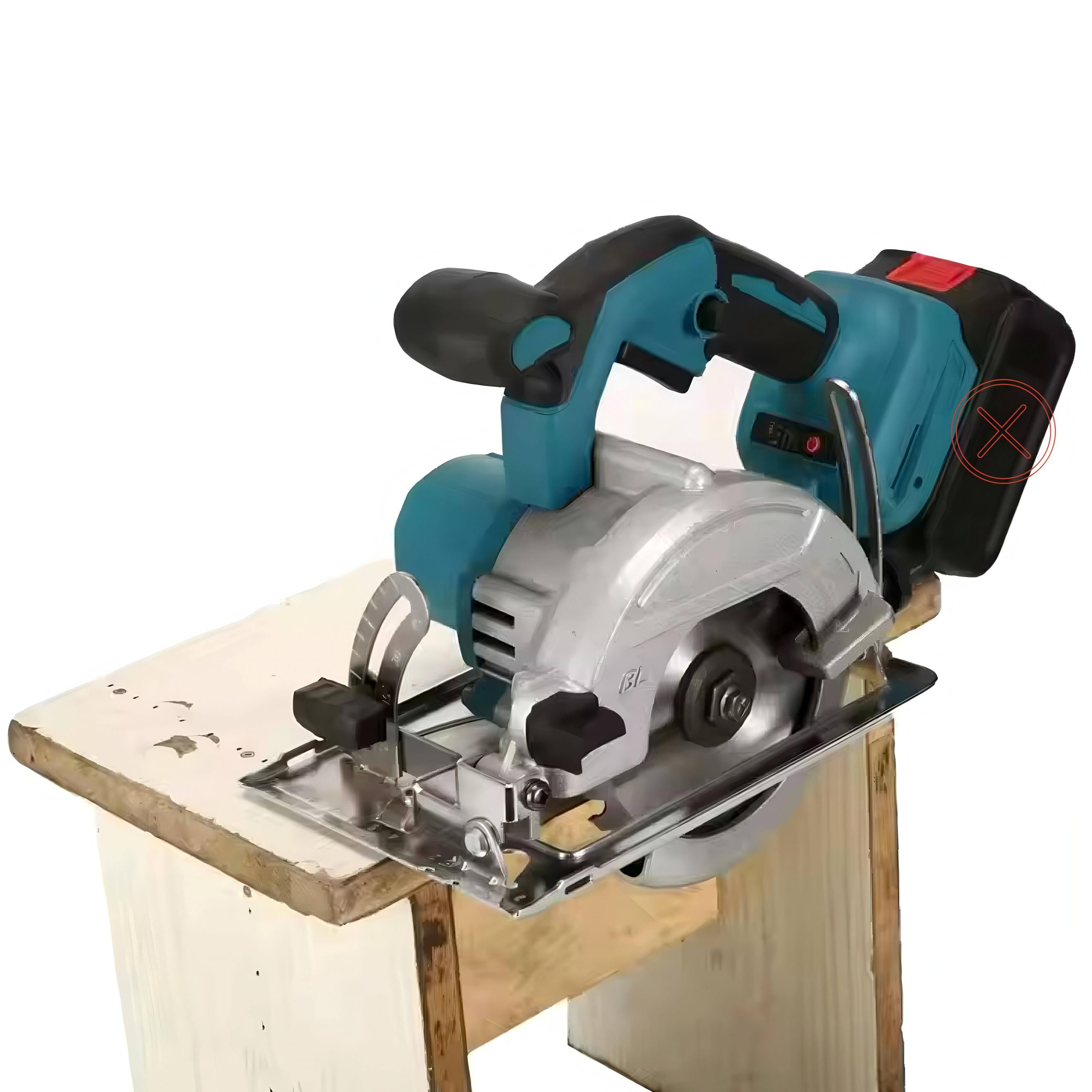 ◎5-Inch Cordless Circular Saw with Two Batteries and Charger