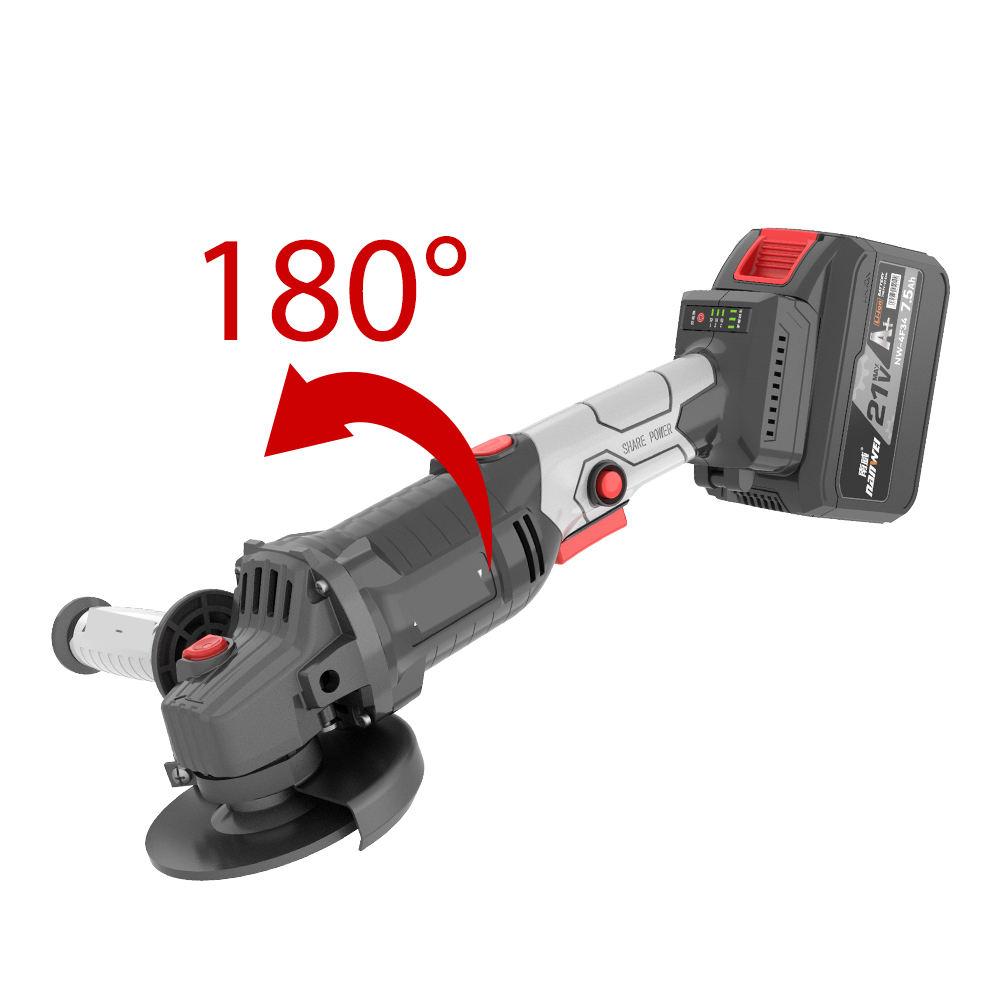 Cordless Brushless Angle Grinder — Adjustable Speed & Rotating Head