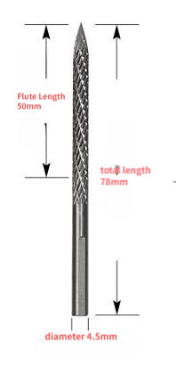 Tungsten Steel Mushroom Nail Drill Bit for Tire Repairs