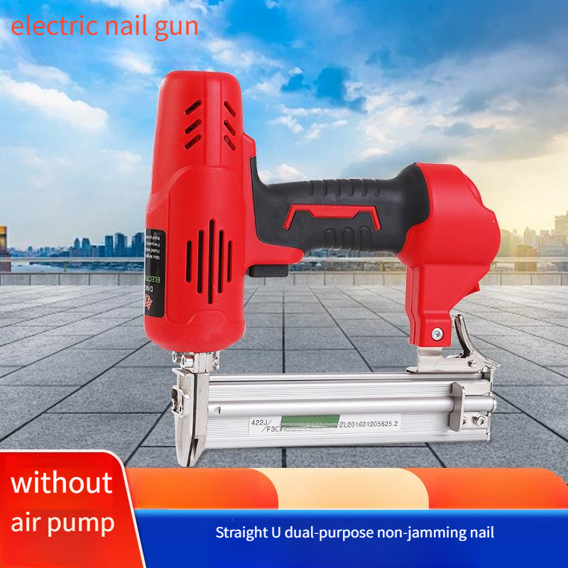 ◎Oil-Free Corded Electric Nail Gun – No Compressor, Compatible with Straight & Brad Nails