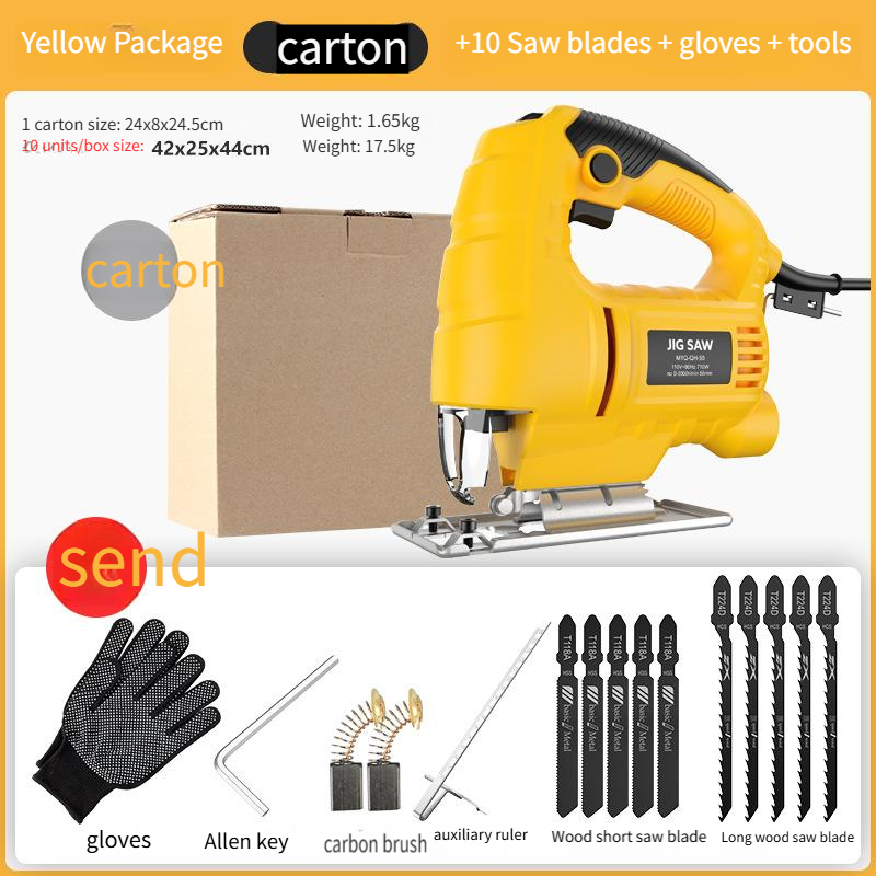 ◎220V Jigsaw – Powerful Cutting Performance with 10 Extra Blades