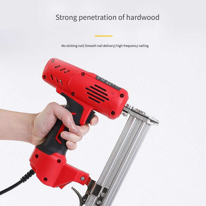 ◎Oil-Free Corded Electric Nail Gun – No Compressor, Compatible with Straight & Brad Nails
