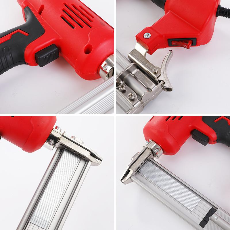 ◎Oil-Free Corded Electric Nail Gun – No Compressor, Compatible with Straight & Brad Nails