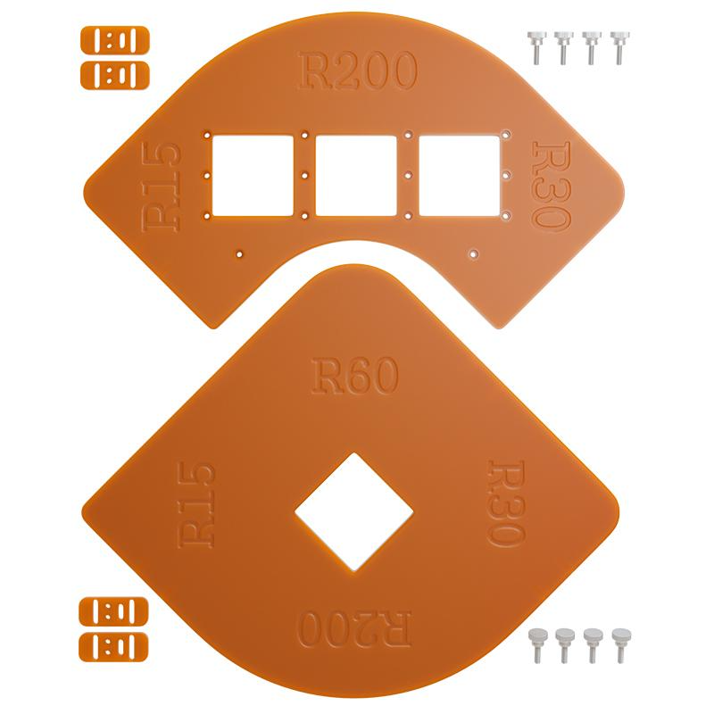 ◎4-in-1 Corner Template with Square Hole Cutter for Precision Woodworking