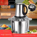 ◎5L Three-speed stainless steel meat grinder Large capacity, capable of kneading dough, multi-functional food processor