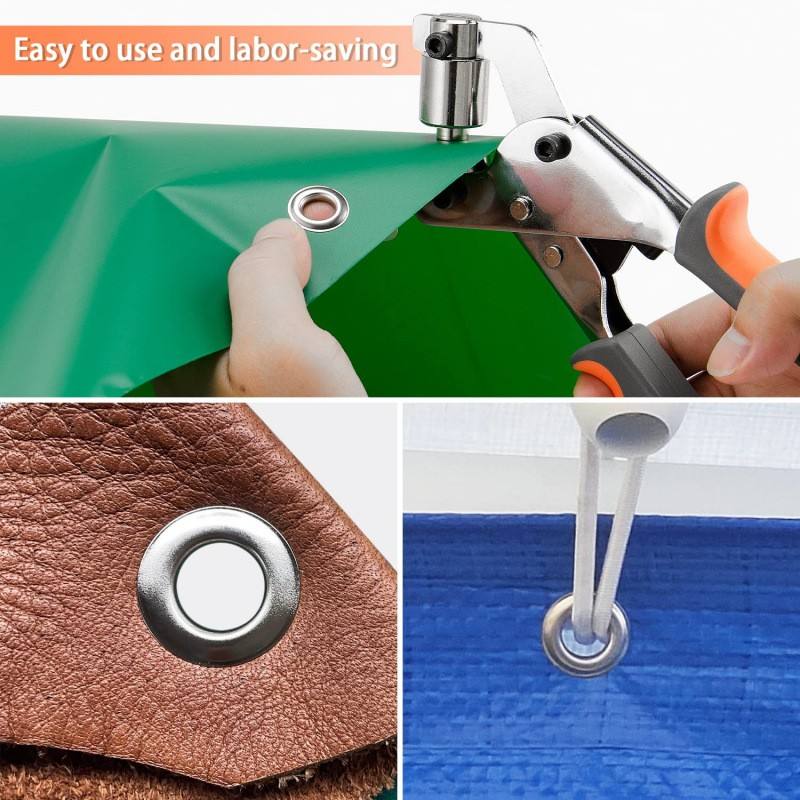 Light Portable Manual Hand Press 10mm Eyelet Grommets Pliers Rivets Tool Curtains, Leather Advertising Fabric Punching Tool
