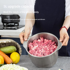 ◎5L Three-speed stainless steel meat grinder Large capacity, capable of kneading dough, multi-functional food processor