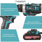High Quality 21v Brushless Rechargeable Lithium Battery Electric Drill Wrench Drilling Cutting Machine Power Tool Set