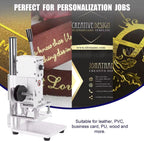 Leather Embossing Foil Heat Press Machine Small Manual Digital Hot Stamping Machine for Wood PVC Paper Custom Logo Stamp