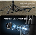 Vlogging Kit C17 Gimbal Stabilizer 360 Degree Smart Automatic Rotation AI Face Tracking Detachable Phone Clip Selfie Stick