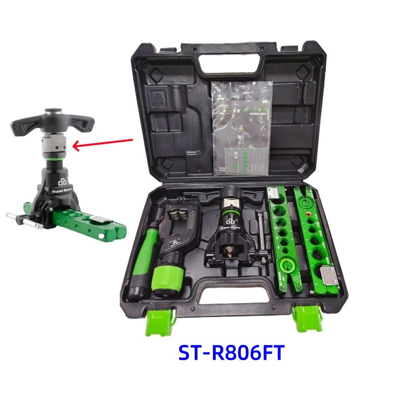ST-R806FT Copper Tube Pipe Expander Set Flaring Drill Ratchet Type Air Conditioning Tools Refrigeration Tools