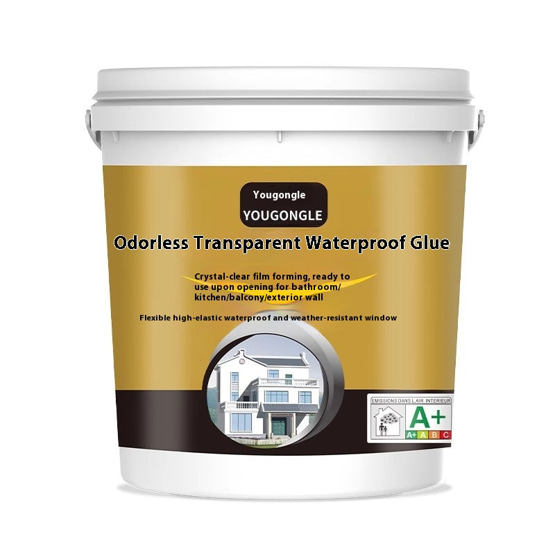 Highly effective transparent waterproof glue, no brick-breaking required to repair leaks, kitchen, bathroom, balcony, exterior wall and roof leak prevention, easy and long-lasting construction