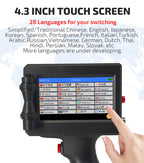 Bottle-Mounted Inkjet Printer Gun Handheld Inkjet Printer Gun 600dpi, 12.7mm Suitable for printing text and logos