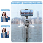 Vlogging Kit C17 Gimbal Stabilizer 360 Degree Smart Automatic Rotation AI Face Tracking Detachable Phone Clip Selfie Stick
