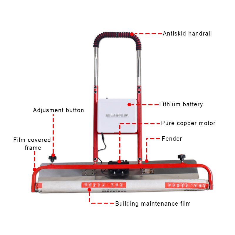 Concrete Laminating Machine Cement Flooring Vibrating Cover Film Machine to Remove Footprints Vibration Leveling Ruler