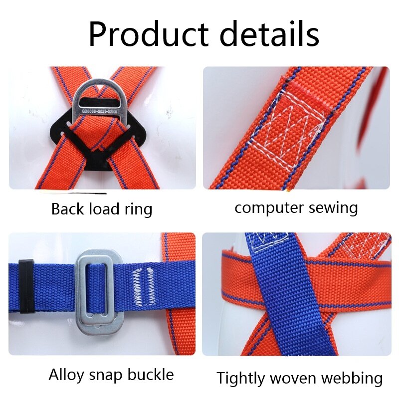 European-Style High-Safety Double-Back Electrician Safety Belt Five-Point Full-Body Anti-Fall for High-Altitude Work