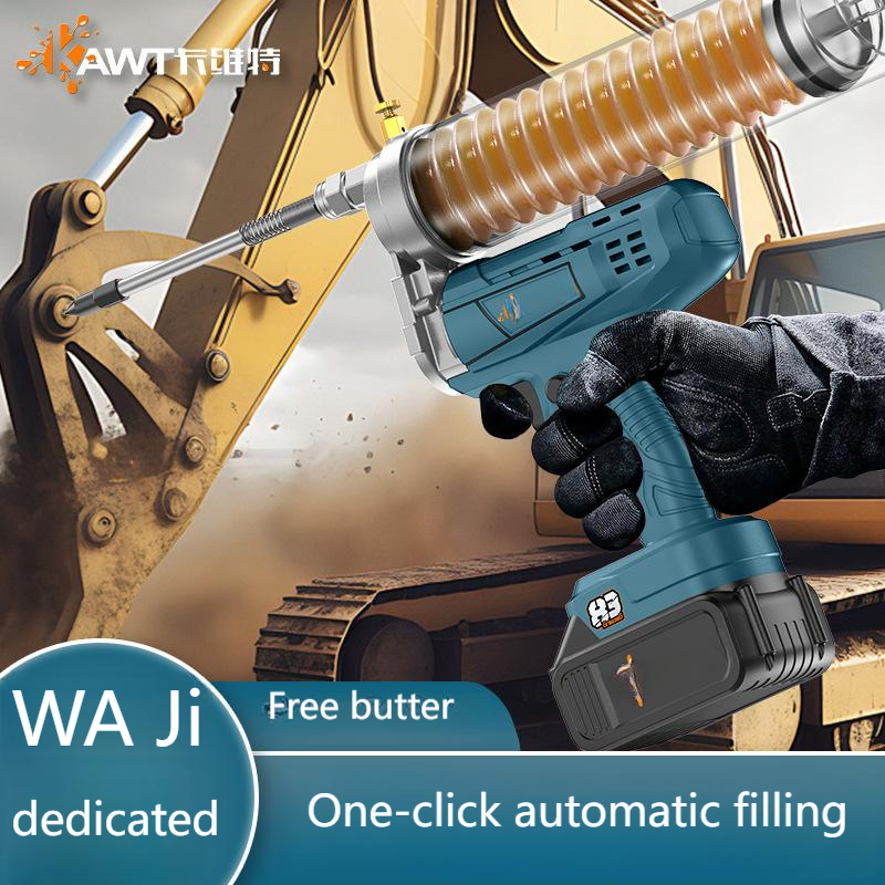 600CC 12000PSL Electric Grease Gun Oil Injector Fat Machine Electric Grease Gun Hardware Tools for 21v Battery