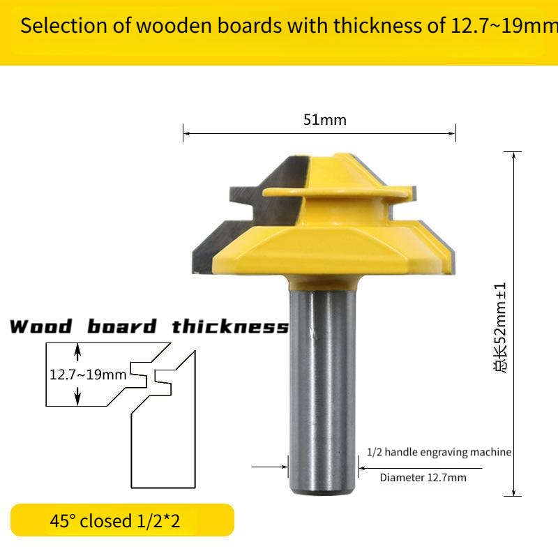 45° Wood Joinery Router Bit – Clean Joints Made Easy