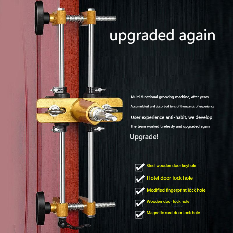 Complete Door Lock Fitting Machine Woodworking Slotting Jig for Professional Use