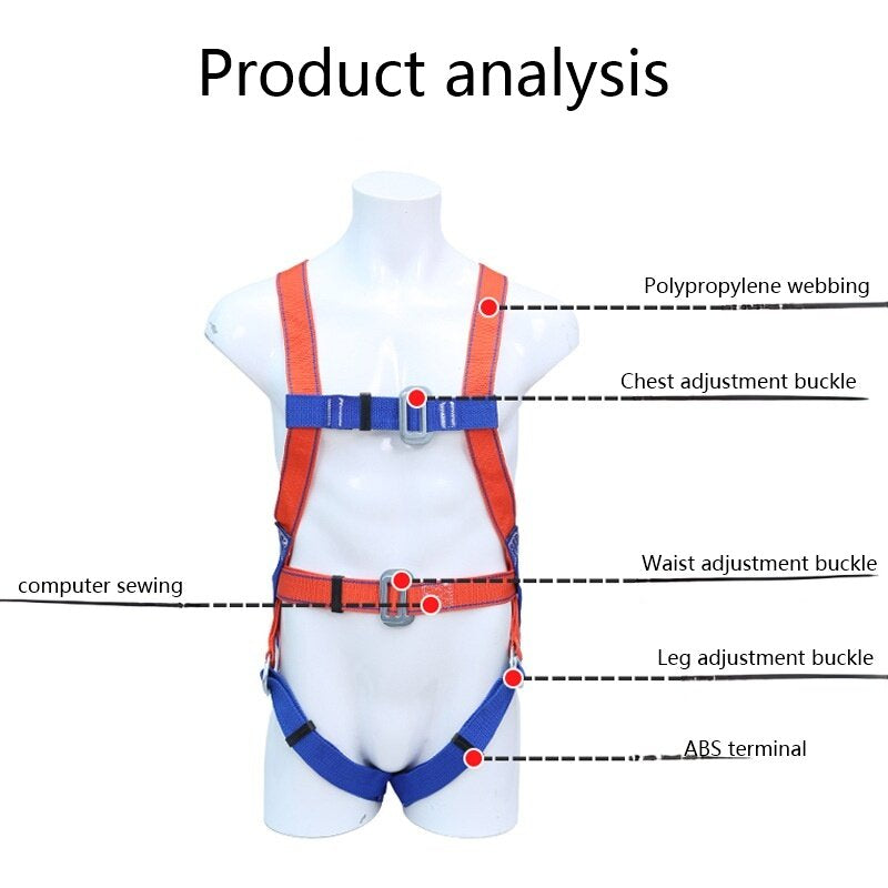 European-Style High-Safety Double-Back Electrician Safety Belt Five-Point Full-Body Anti-Fall for High-Altitude Work