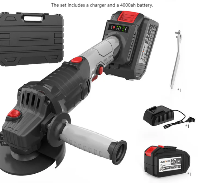 Cordless Brushless Angle Grinder — Adjustable Speed & Rotating Head