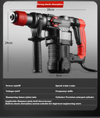 ◎Powerful 2400W Impact Drill and Hammer – Two Tools in One