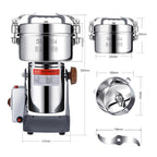 Powerful household grinder! Grind herbs, grains, and coffee beans with this versatile grinder, perfect for Africa!