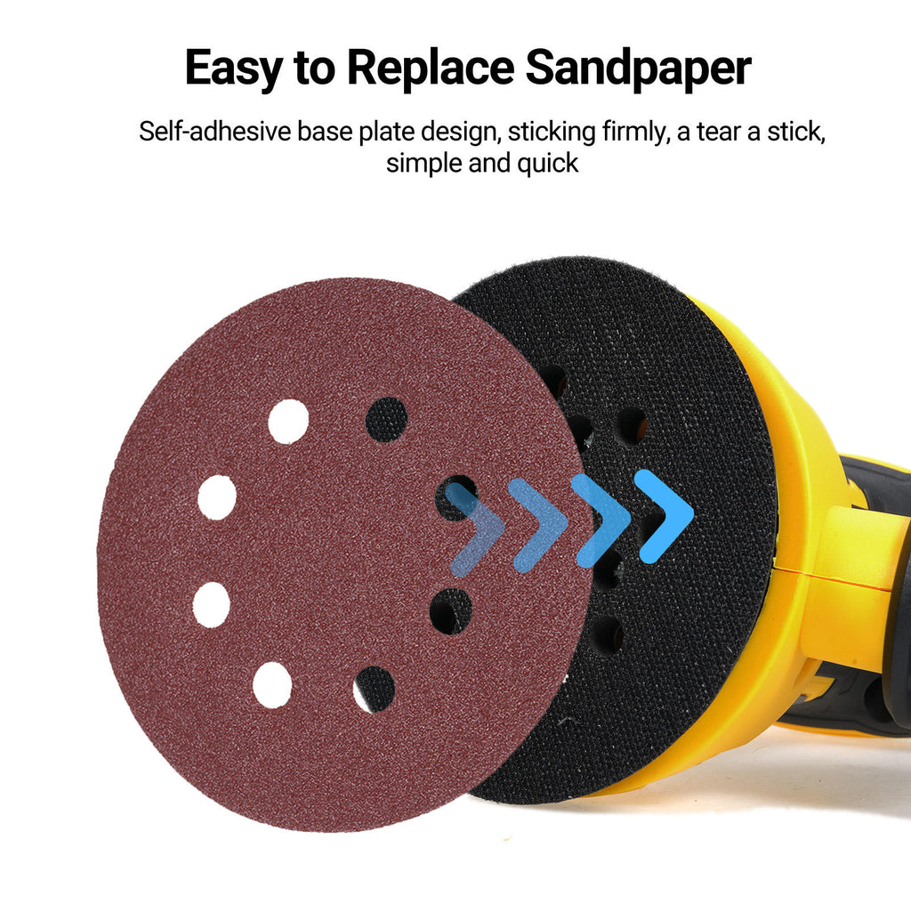 🔥Industrial-grade 5-inch eccentric sander and polisher! Infinitely variable speed for super smooth operation! Say goodbye to rough surfaces! Make every piece of your work as smooth as a mirror!