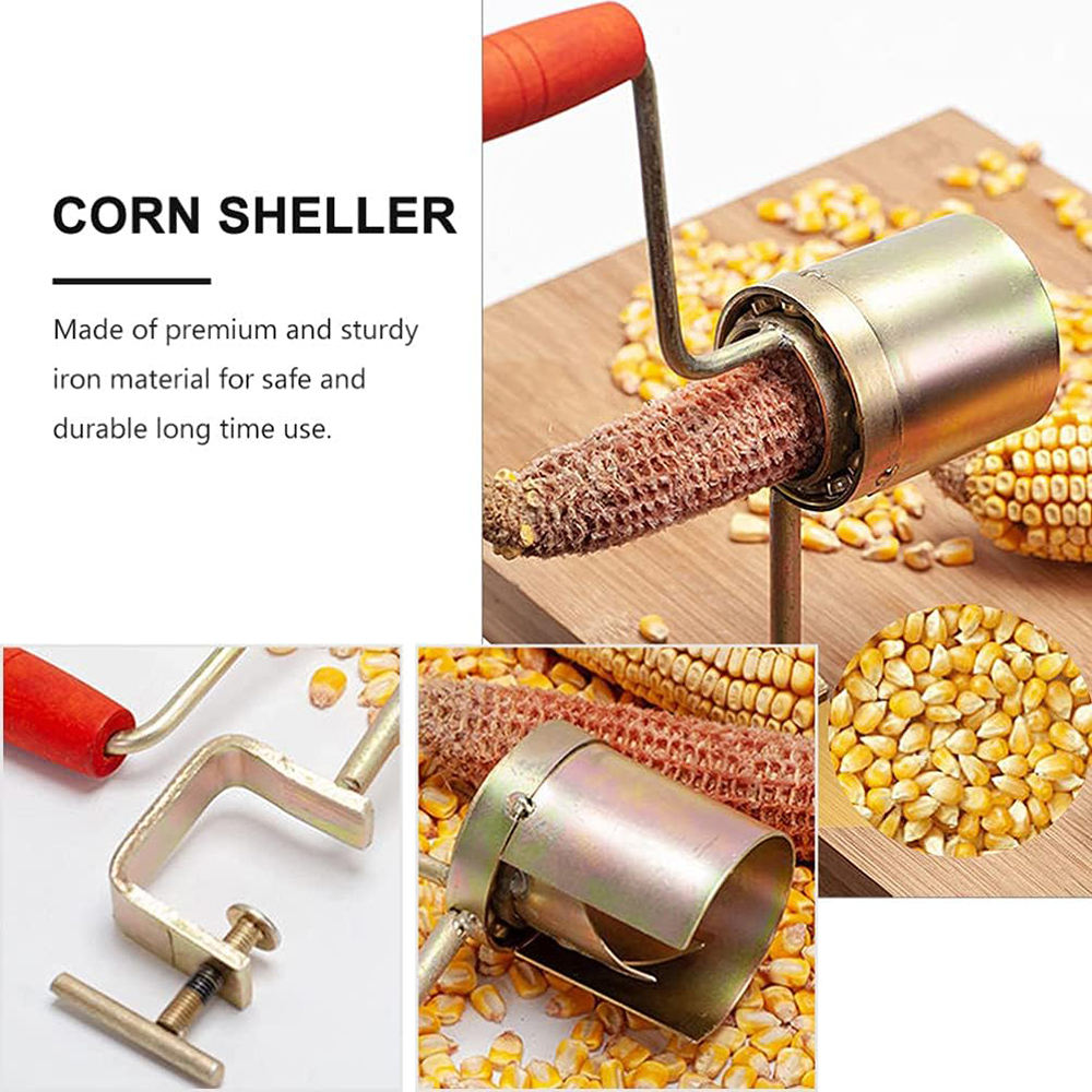Save money and effort! Hand-cranked corn thresher - a small household tool that quickly peels corn cobs!