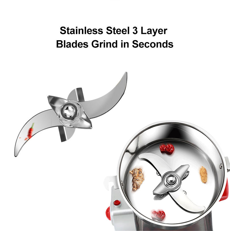 Powerful household grinder! Grind herbs, grains, and coffee beans with this versatile grinder, perfect for Africa!