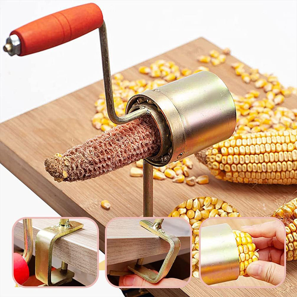 Save money and effort! Hand-cranked corn thresher - a small household tool that quickly peels corn cobs!