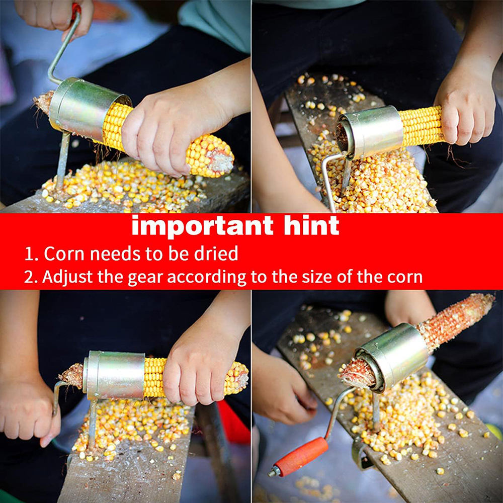 Save money and effort! Hand-cranked corn thresher - a small household tool that quickly peels corn cobs!