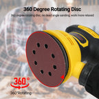 🔥Industrial-grade 5-inch eccentric sander and polisher! Infinitely variable speed for super smooth operation! Say goodbye to rough surfaces! Make every piece of your work as smooth as a mirror!