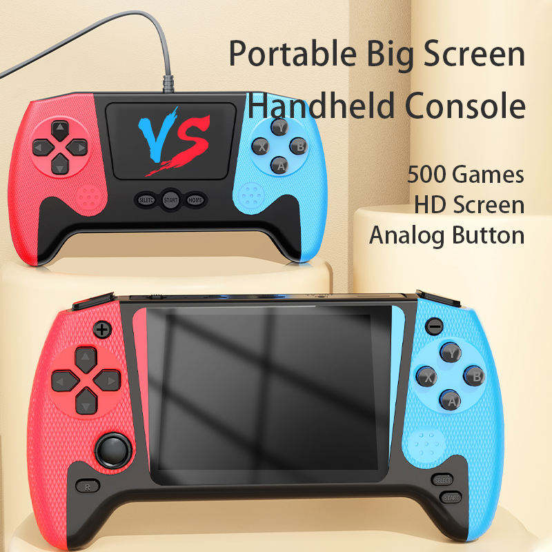 2025 new nostalgic handheld game console, two-player game fun, portable rechargeable handheld, tons of classic games to play