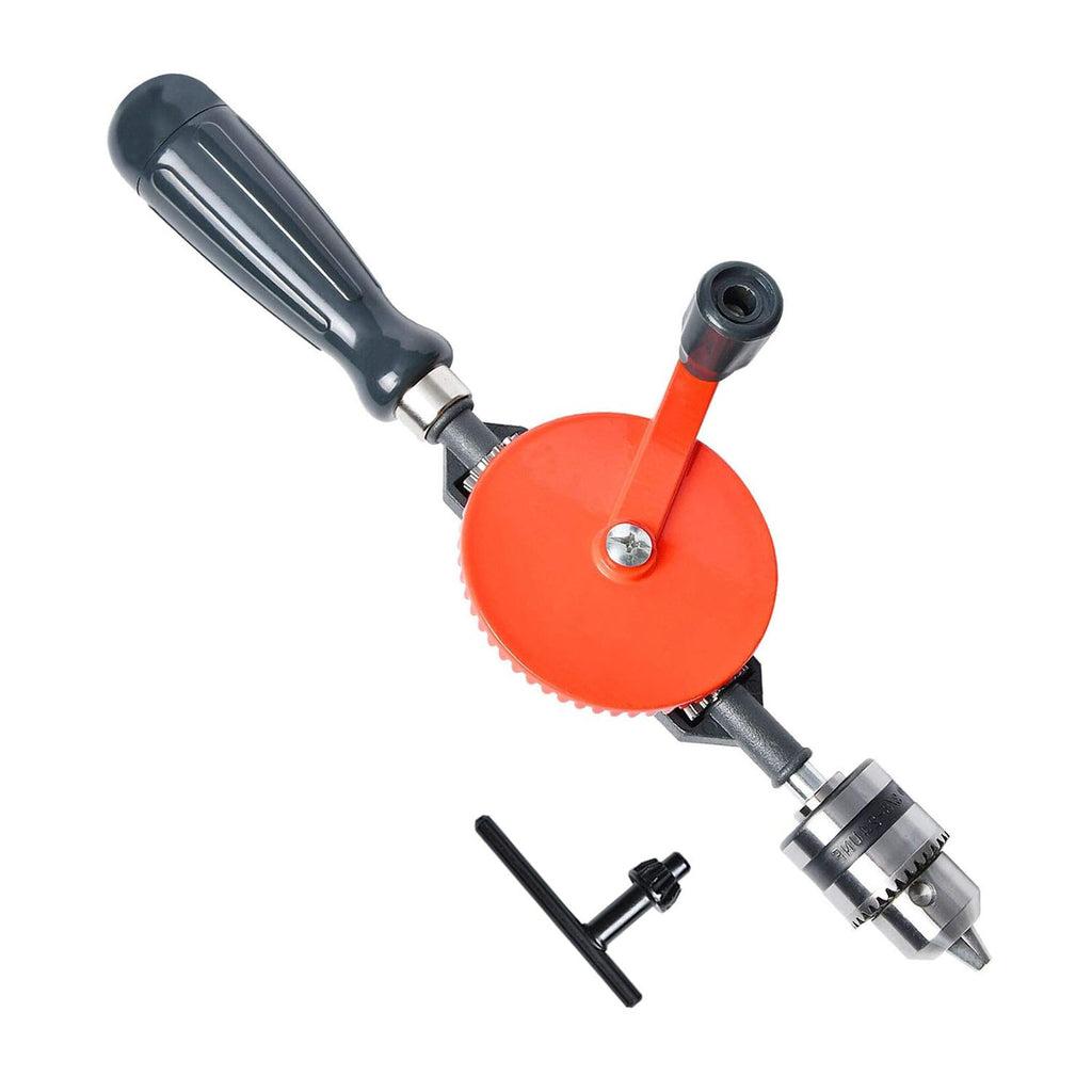 Powerful Hand Drill - No Electricity Required! DIY Woodworking and Metal Punching Tool Set, Household Utility Drill Bits