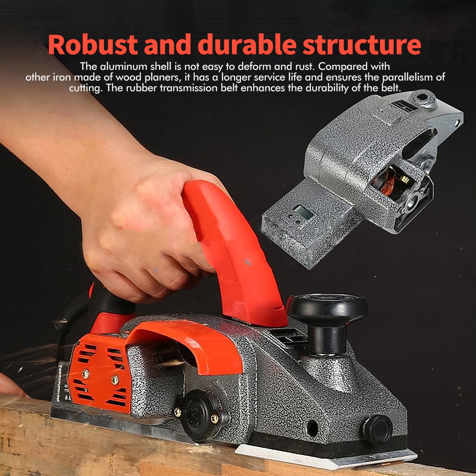 Professional woodworking electric planer, small tabletop portable dual-purpose planer, with flip-up planer function professional woodworking tools