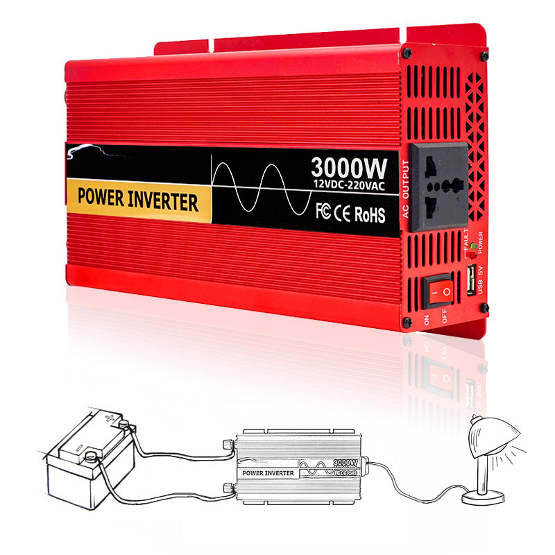 High power 3000W inverter 24V to 220V vehicle-mounted special modified sine wave power converter outdoor home emergency