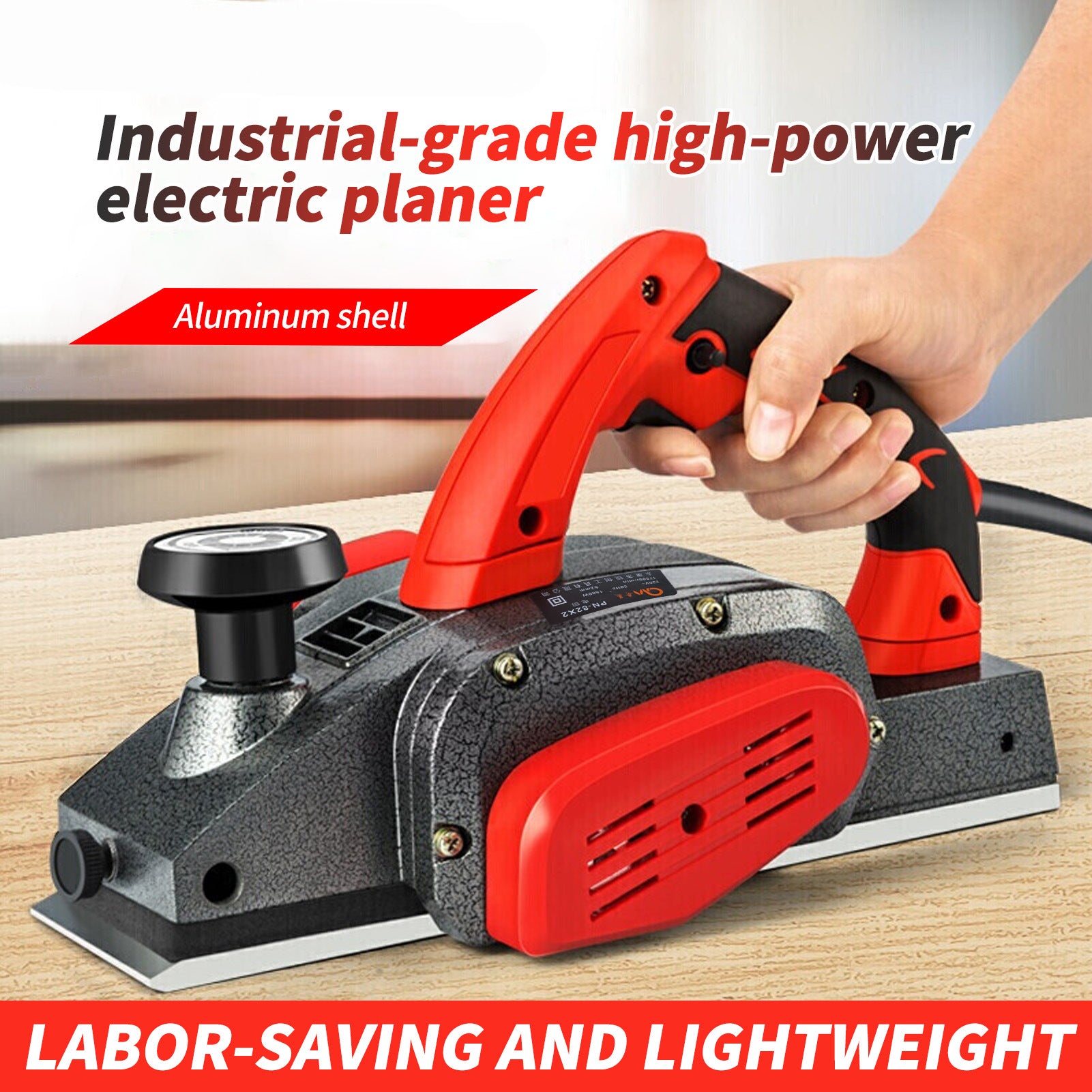 Professional woodworking electric planer, small tabletop portable dual-purpose planer, with flip-up planer function professional woodworking tools