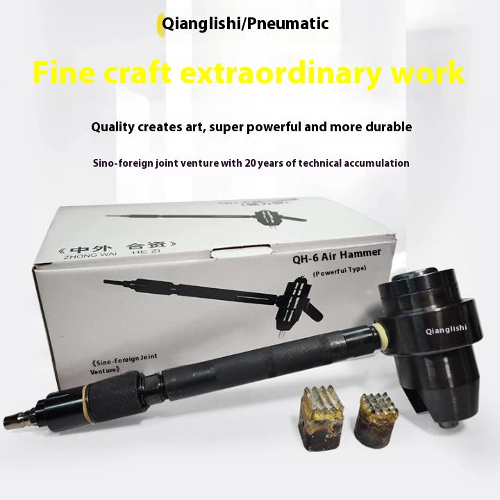 Pneumatic concrete chiseling machine for efficient roughening of bridge, pavement and wall surfaces; stone special alloy hammer head litchi surface treatment machine