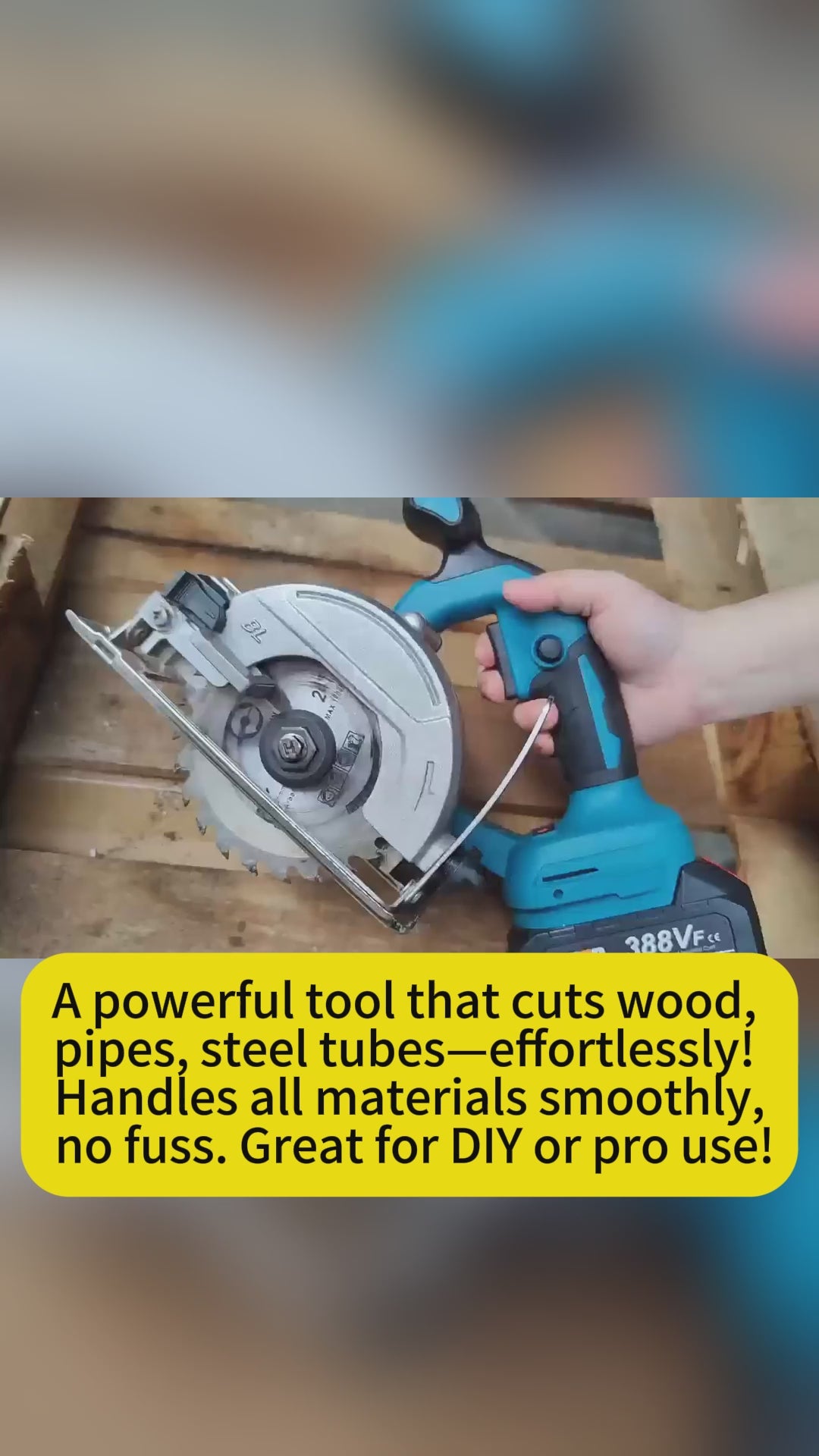 ◎5-Inch Cordless Circular Saw with Two Batteries and Charger